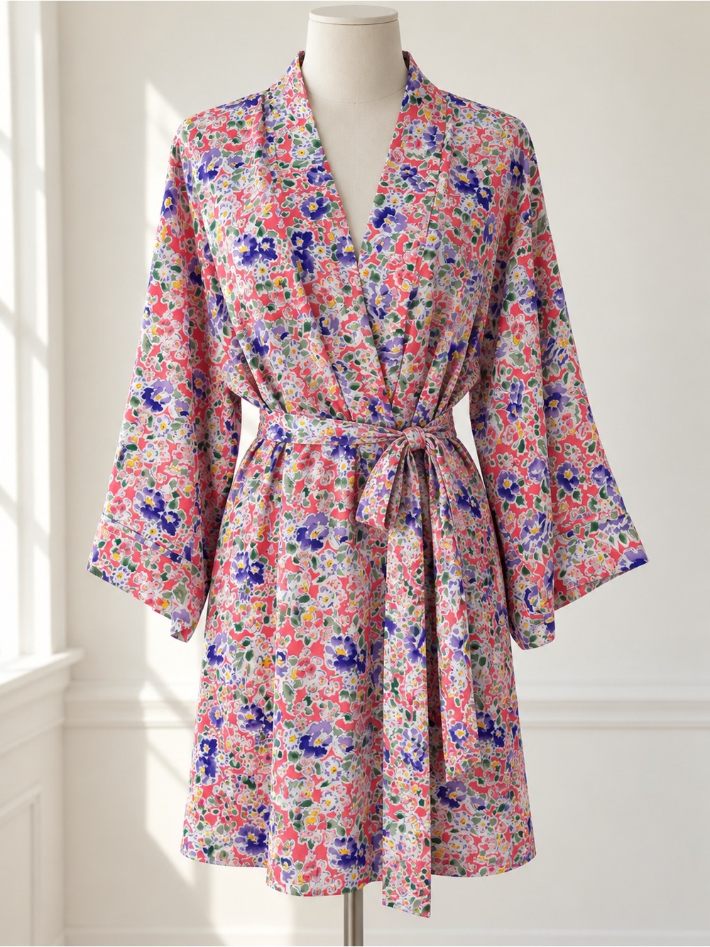 Vintage Victoria’s Secret Gold Label Floral Robe OS NWT Deadstock Belted